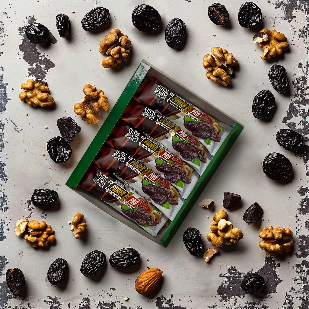 Батончик 36% Protein Bar with Nuts БЛОК, 20*60 грам Чорнослив-волоський горіх Power Pro fit0018317