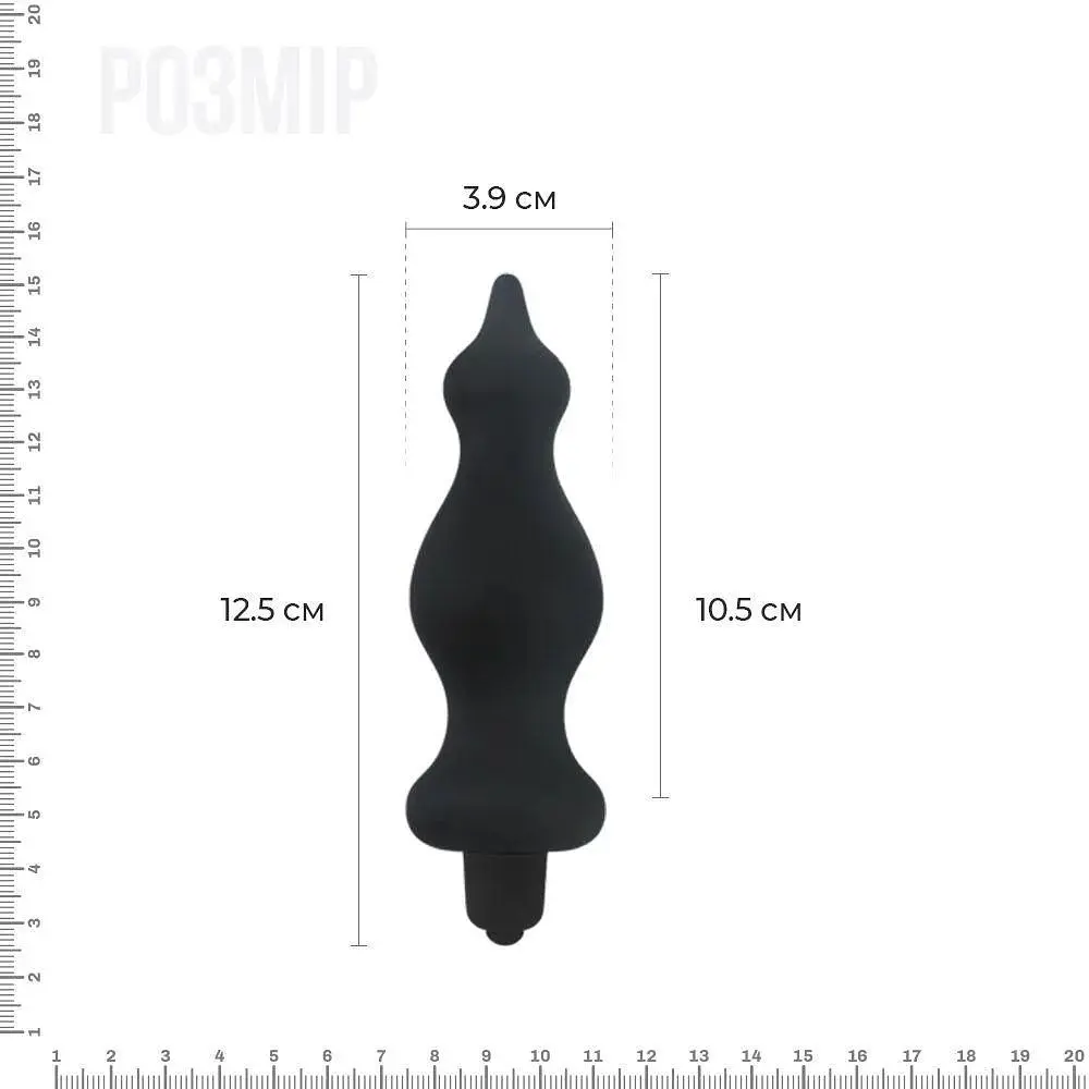 Анальная пробка с вибрацией Adrien Lastic Bullet Amuse Black диаметр 3.9 см - фото 2