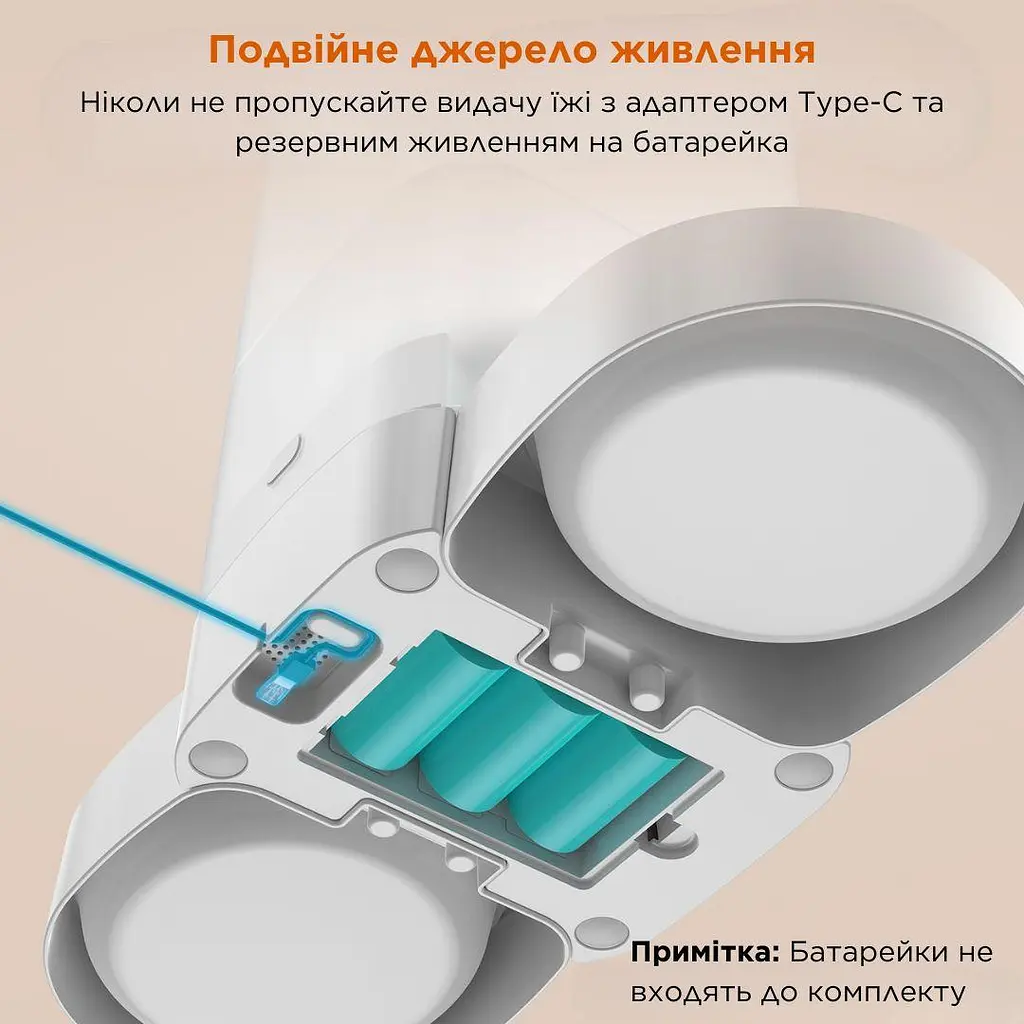 Автоматична годівниця для котів HoneyGuaridan A305D 5 л з двома мисками, білий - фото 7