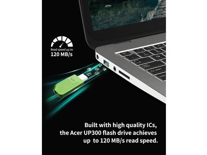 USB флеш накопичувач Acer 32 GB UP300 Green (BL.9BWWA.557) - фото 2