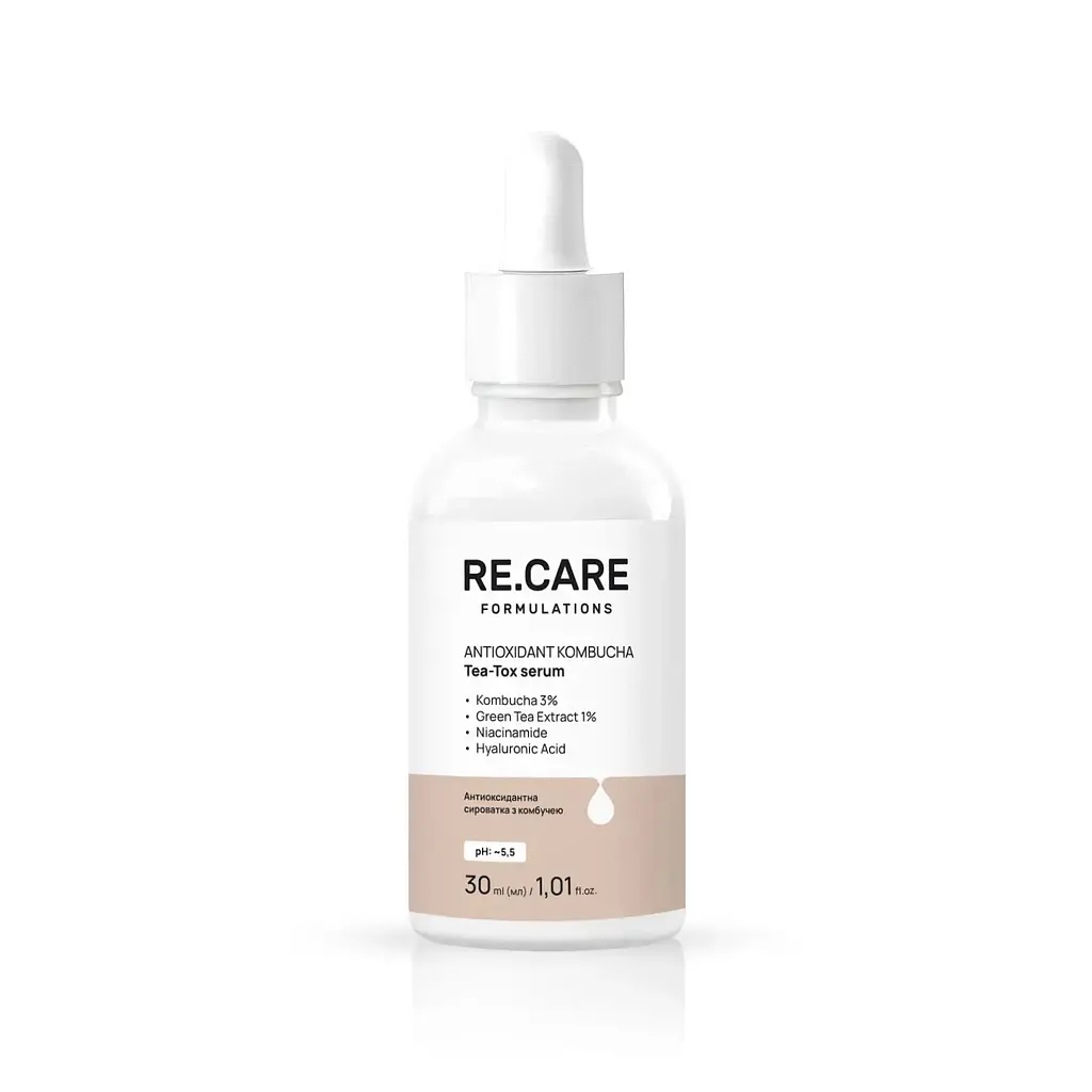 Антиоксидантная сыворотка с комбучей Antioxidant Kombucha Tea-Tox Serum RE.CARE 30 мл - фото 2