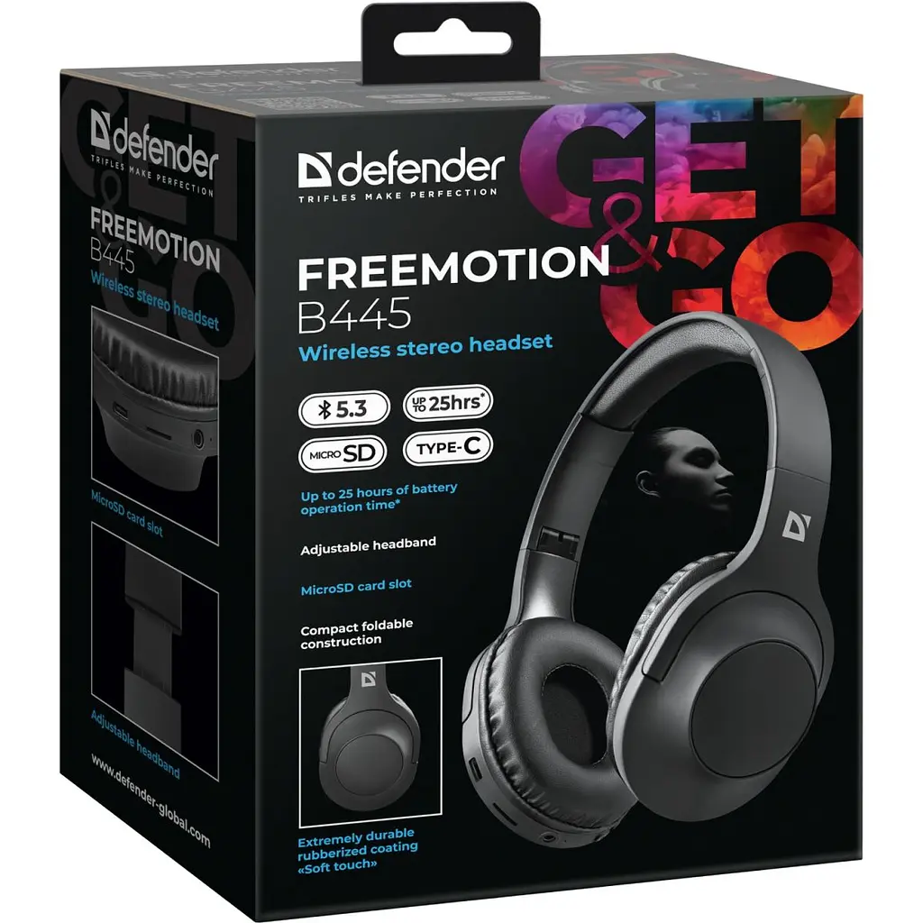 Гарнітура Defender FreeMotion B445 Bluetooth Black (63445) - фото 3