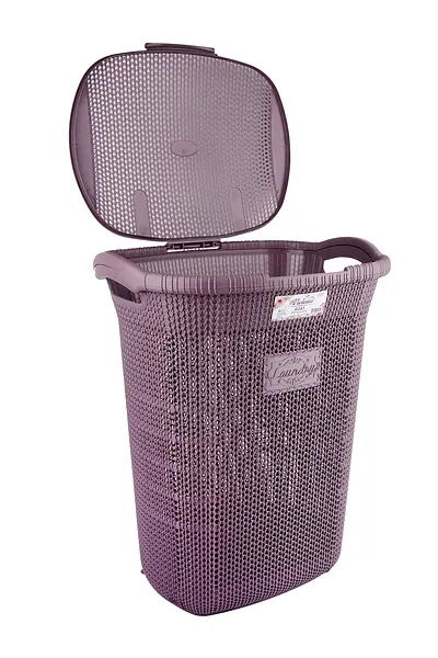 Корзина для белья Violet House 0261 Виолетта Plum, 65 л, фиолетовая (0261 Виолетта PLUM с/к 65 л) - фото 2