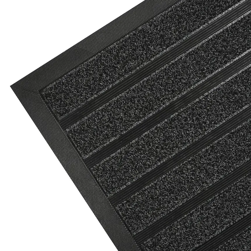 Килимок гумовий Eco Fabric з вставками з поліпропіленового ворсу сірий 40 х 60 см (4060-901) - фото 6