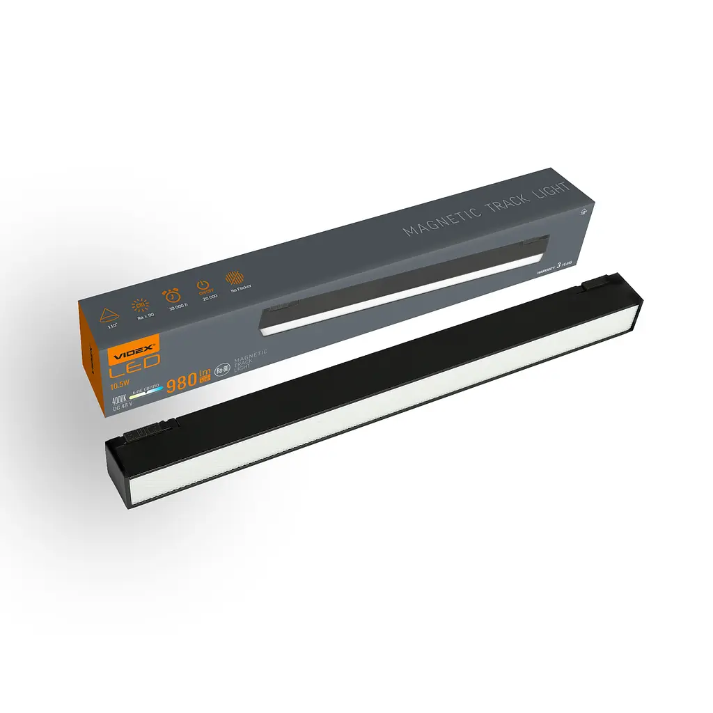 Світильник МАГНІТНИЙ трековий VIDEX LD430B 10.5W 30cm 4000K 48V Black VIDEX (28027-000) - фото 2