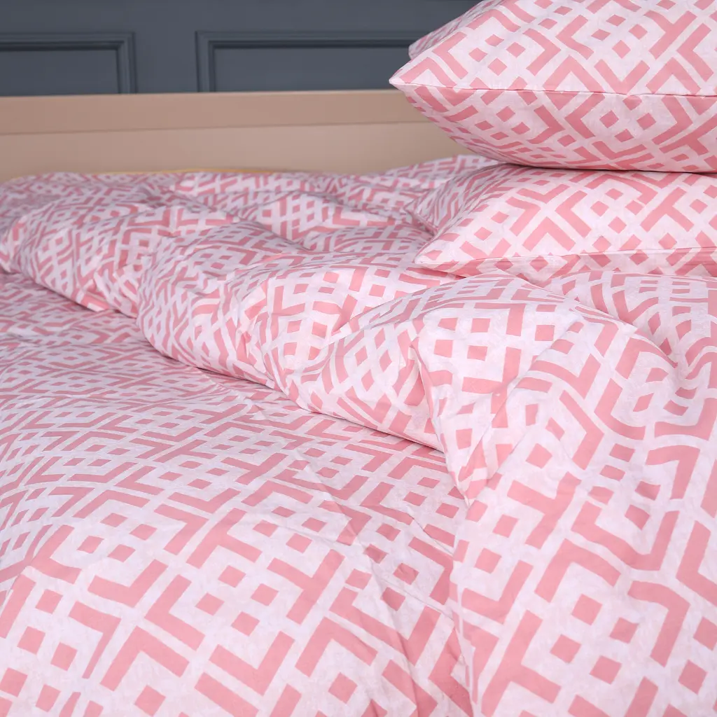 Комплект постільної білизни бязь MIRSON Abstract Pink 200х220см (2200013166702) - фото 3