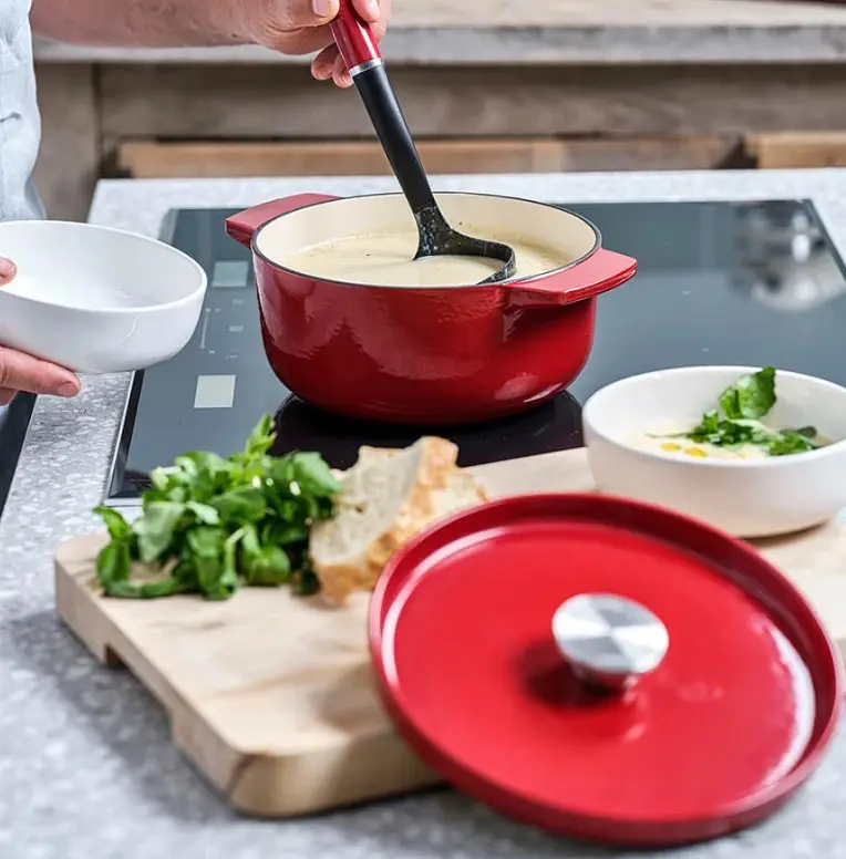 Каструля з кришкою KitchenAid СС006057-001 22 см 3.3 л червона - фото 5