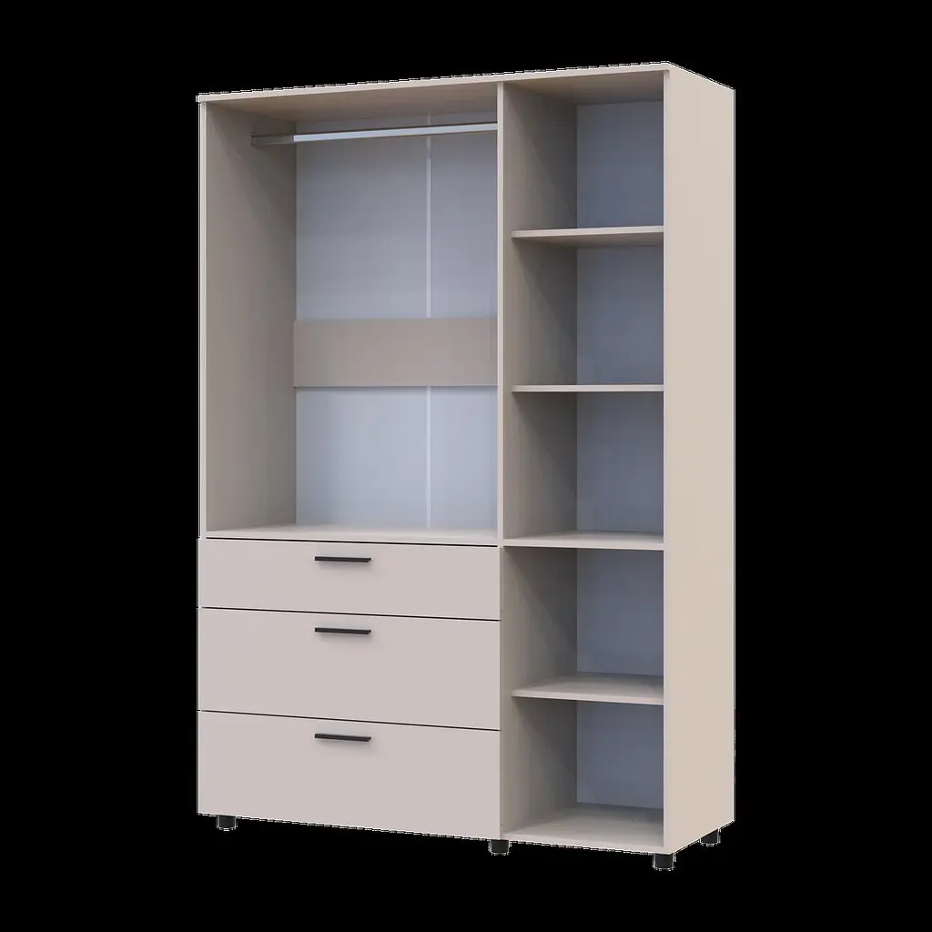 Шафа для одягу Doros Торн Кашемір 3 ДСП/3Ш (штанга) 135х51.6х200 (44900497) - фото 8