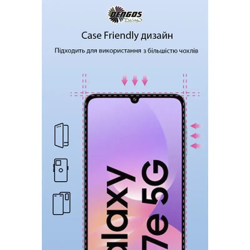 Скло захисне Dengos Full Glue Samsung Galaxy M17e Black (TGFG-441) - фото 3
