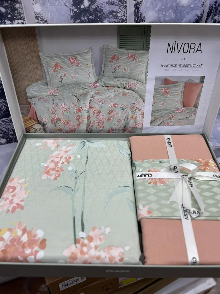 Постільна білизна Nivora V1 Pudra Ранфорс Clasy pbe0052062 - фото 2