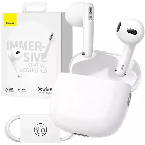Наушники беспроводные Baseus Bowie MZ10 NGTW340102 белые - фото 2