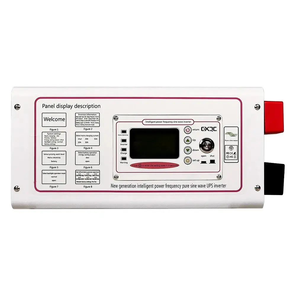 Джерело безперебійного живлення GXQC UPS 1000W/3000W DC 24V AC 220V чистий синус - фото 2