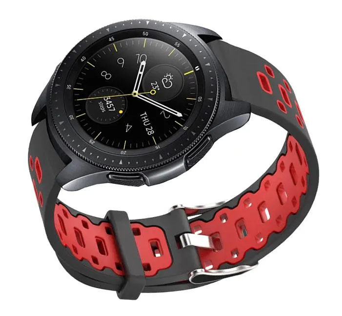 Спортивный ремешок Primo Perfor Classic для часов Samsung Galaxy Watch 42 мм (SM-R810) Black Red - фото 2