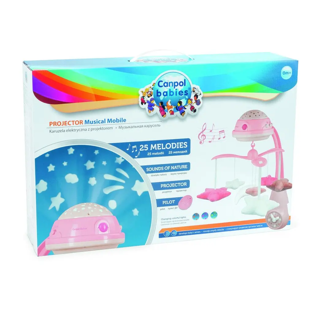 Електричний музичний мобіль з проектором Canpol babies, рожевий (75/100_pin) - фото 5