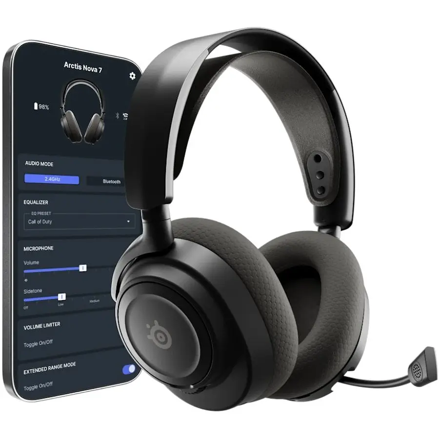 Ігрова гарнітура SteelSeries Arctis Nova 7P Gen 2 Wireless Black PC/PS/SW/MAC/MOB (61744) - фото 5