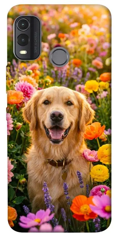 TPU чохол Demsky Flowery labrador для Nokia G11 Plus