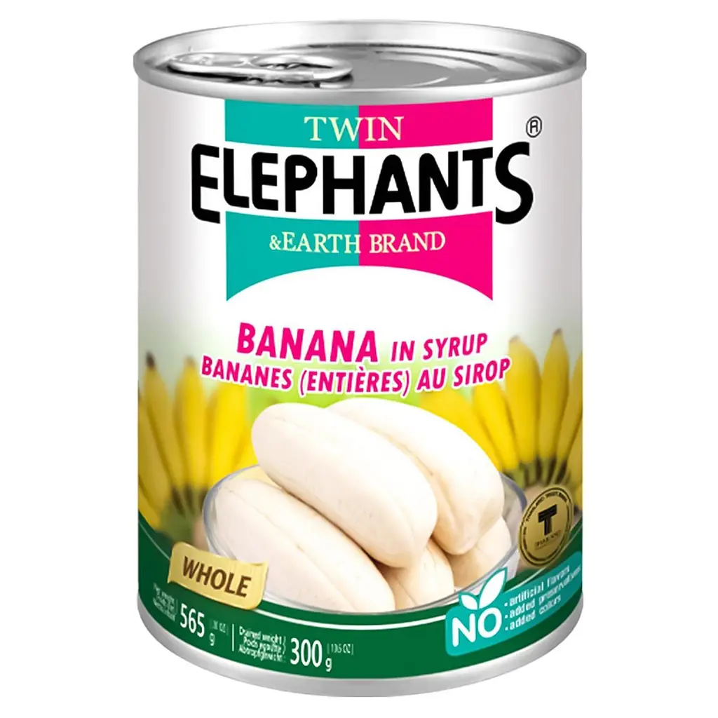 Банани Twin Elephants banana in syrup 565 г