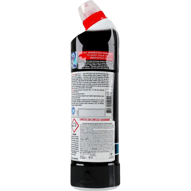 Средство для чистки унитаза Domestos Zero Limescale антиналет и антиржавчина аквамарин 750 мл - фото 2