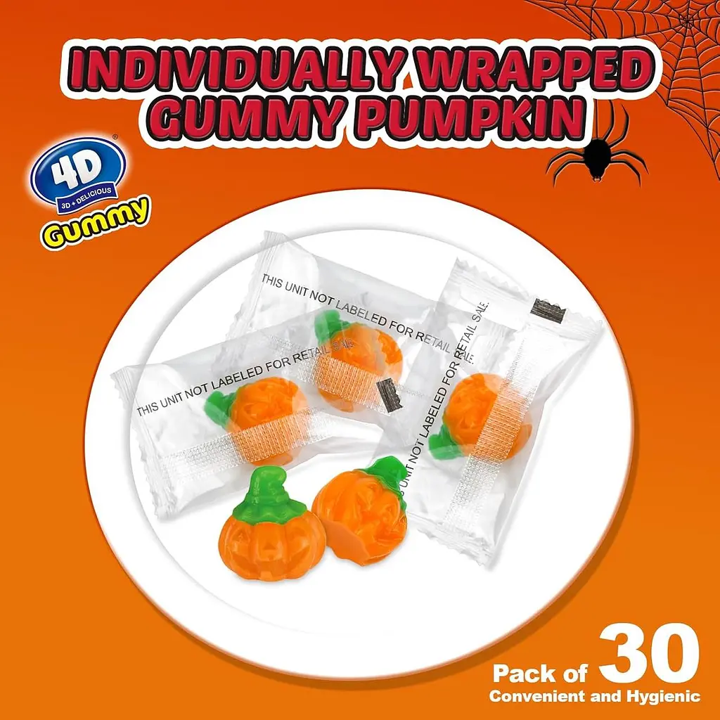 Жувальні цукерки Amos Halloween Gummy Pumpkin 240 г - фото 3