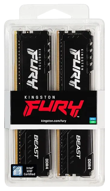 Оперативна пам'ять Kingston Fury 32GB (2x16GB) DDR4 3200MHz Beast Black (KF432C16BB1K2/32WP) - фото 3