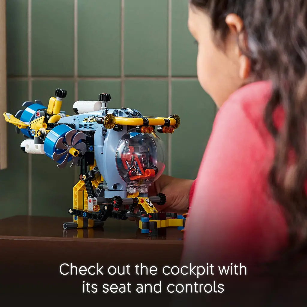 Конструктор LEGO Technic Глубоководная исследовательская подводная лодка 413 деталей (42201) - фото 15