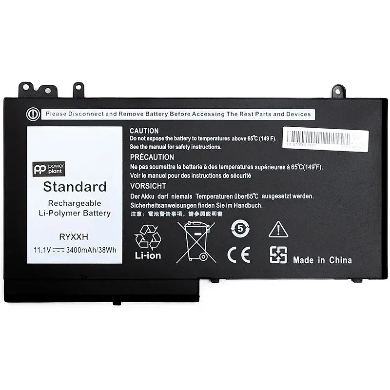 Акумулятор PowerPlant для ноутбуків DELL Latitude 12 5000 (RYXXH) 11.1V 3400mAh (NB441105) - фото 2