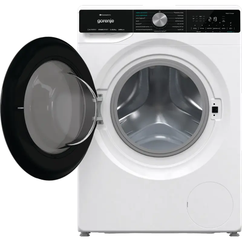 Пральна машина Gorenje фронтальна, 10,5 кг, 1400, A+++, 60см, дисплей, інвертор, пара, Wi-Fi, білий (WNS1X4ARTWIFI) - фото 2