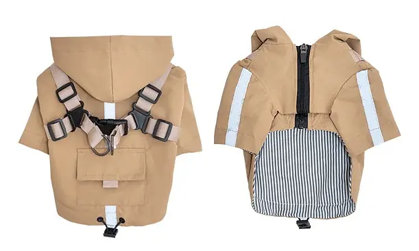 Світловідбивний дощовик для собак Derby R57 Khaki 2XL - фото 6