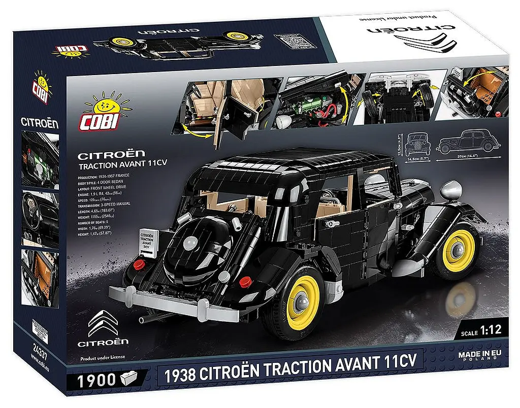 Конструктор Cobi Citroen Traction Avant 11CV масштаб 1:12, 1900 деталей (COBI-24337) - фото 2