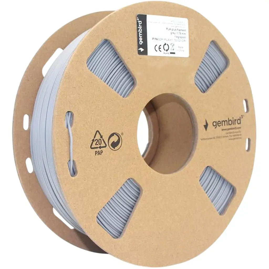 Філамент для 3D-принтерів Gembird PLA 1.75mm Grey (3DP-PLA1.75-01-GR) [169763] - фото 2