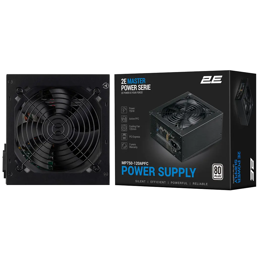 2E Блок живлення Master Power (750W), >80%, 80+ White, 120мм, 1xMB 24pin(20+4), 1xCPU 8pin(4+4), 3xMolex, 5xSATA, 4xPCIe 8pin(6+2) - фото 10