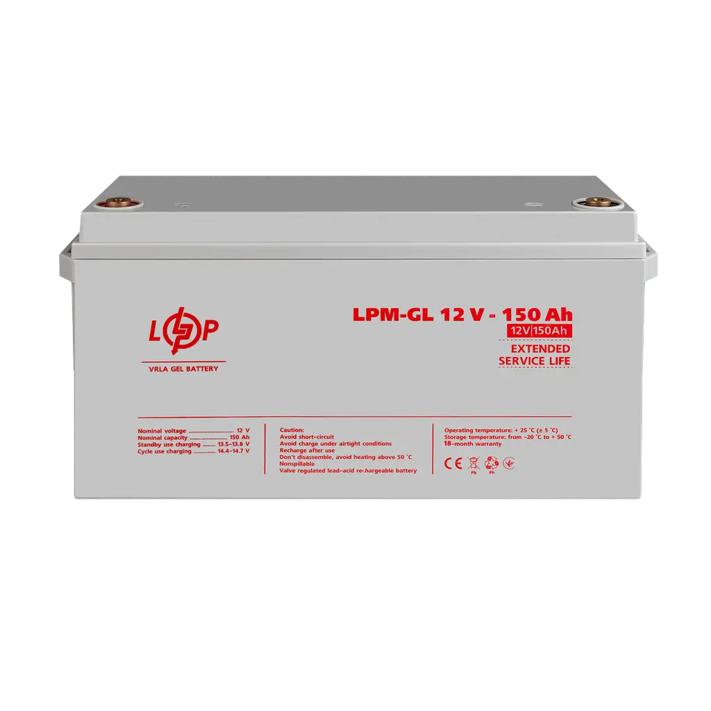 Акумулятор гелевий LPM-GL 12V - 150 Ah - фото 2