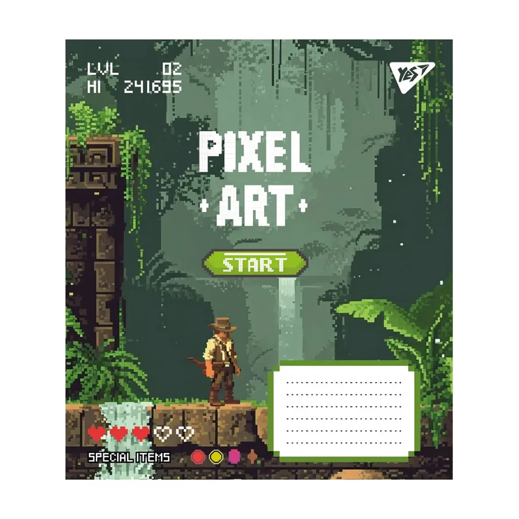 Зошит Yes Pixel art 12 аркушів лінія (767228), в асортименті - фото 5