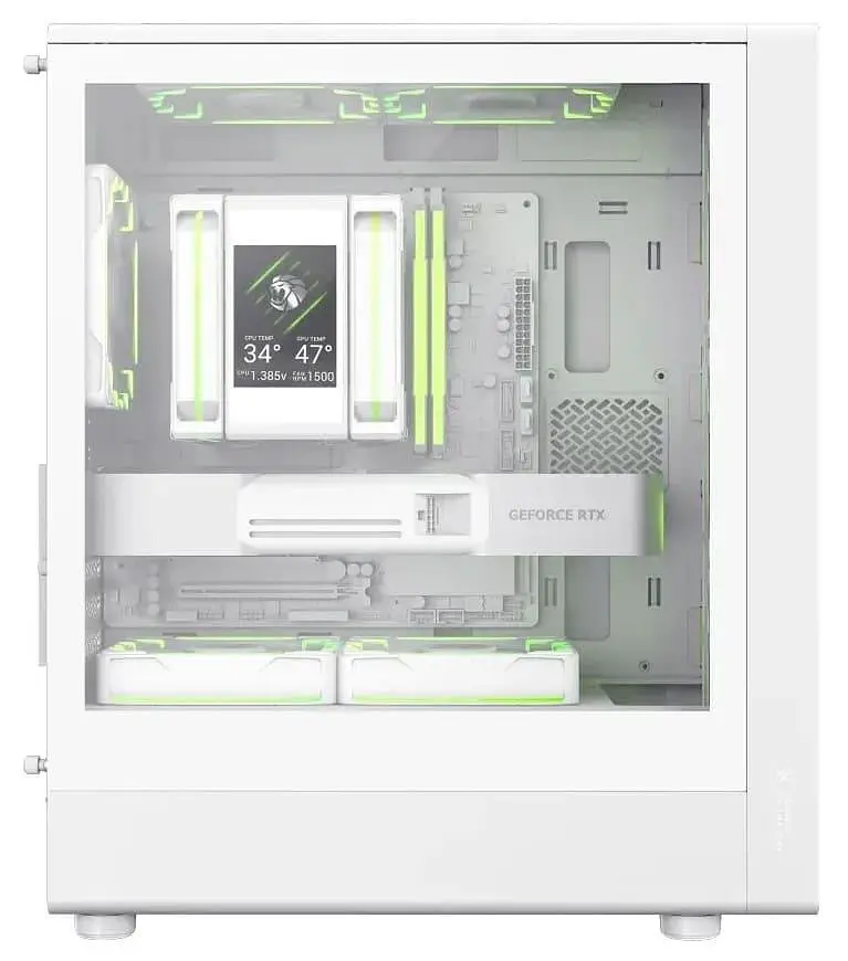 Корпус GameMax Aeris 330 G Tempered Glass без БЖ White (AERIS 330 GW) - фото 5