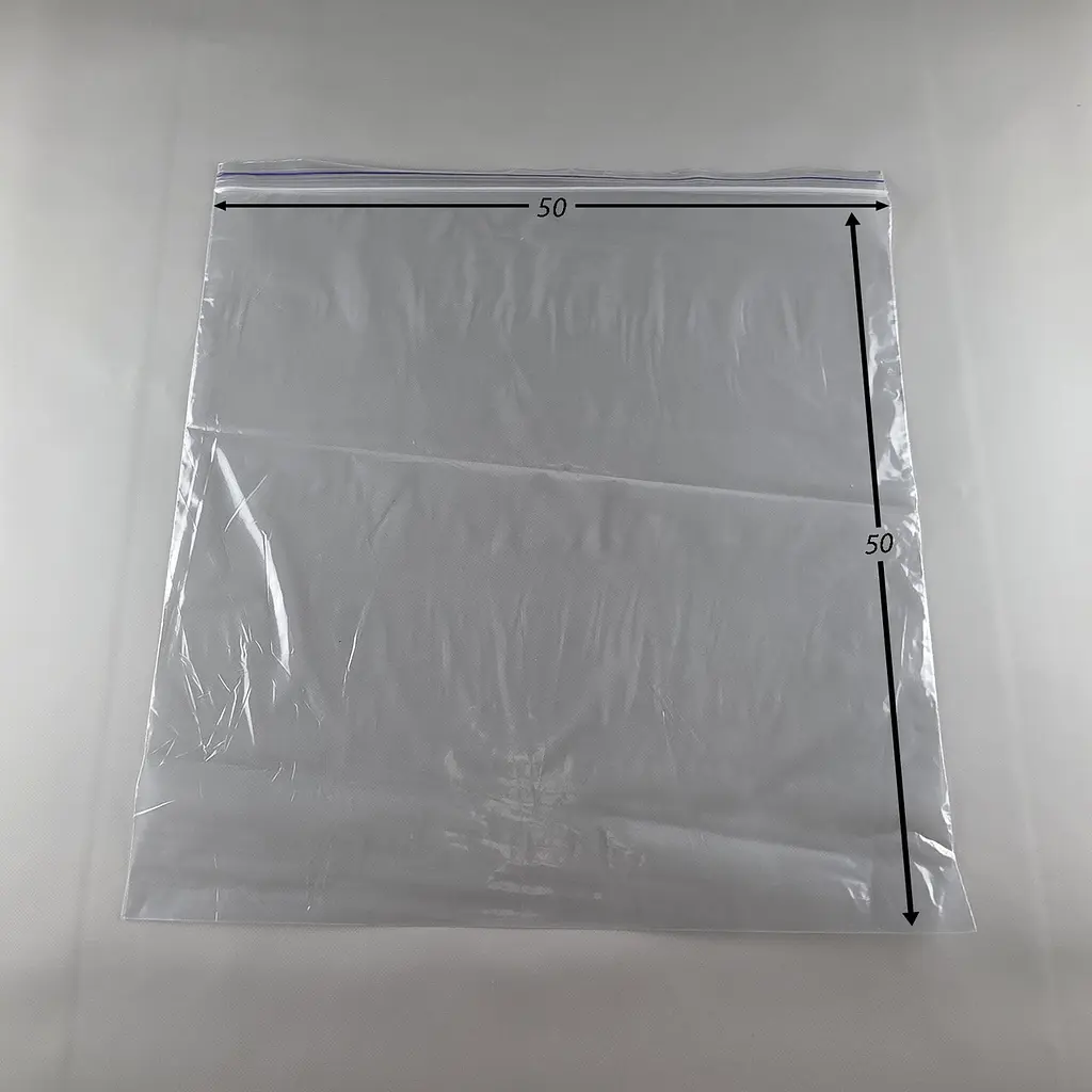 Пакети Zip-Lock прозорі 50x50 см, 100 шт, 50 мкм, поліетиленові пакети із застібкою - фото 2