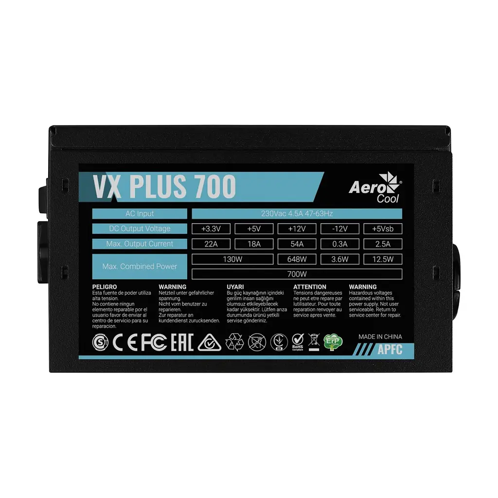 Блок живлення AeroCool 700W VX Plus Stealth (ACPN-VS70AEY.12) - фото 5