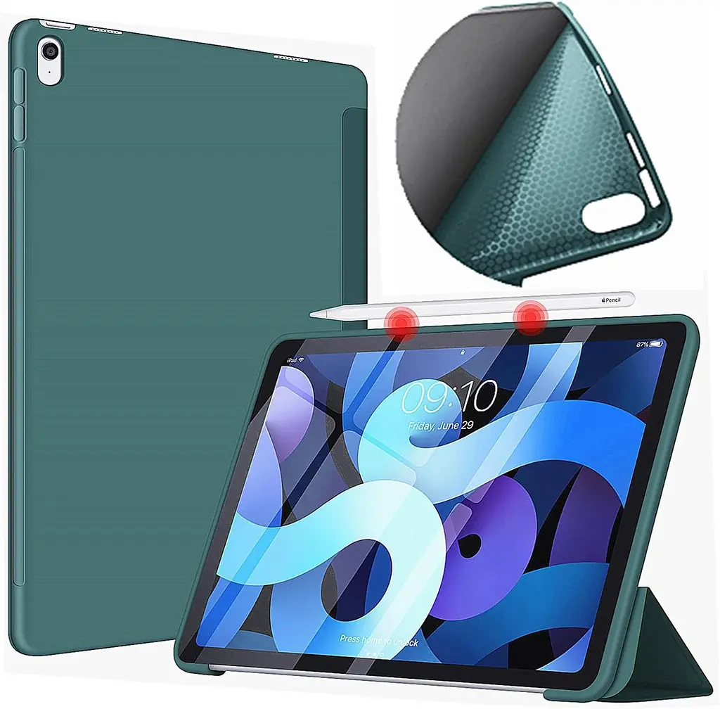 Чохол-книжка BeCover Tri Fold Soft TPU Silicone для Apple iPad Air (4/5) 2020/2022 10.9 Темно-зелений (711130) - фото 2