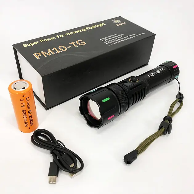 Ліхтар NIGHT VISION FLUORESCENCE XPRO CB-A280-TG з потужним білим і червоним COB LED, Li-Ion акумулятор, Power Bank, ЗУ Type-C, магніт, zoom (47159-A282_312) - фото 9