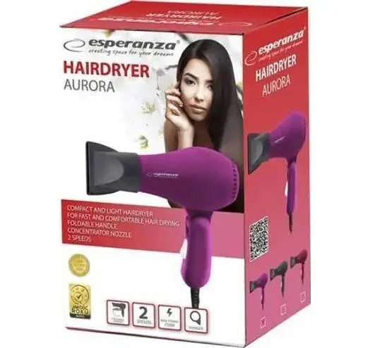 Фен дорожній Esperanza EBH003P Aurora Pink - фото 3