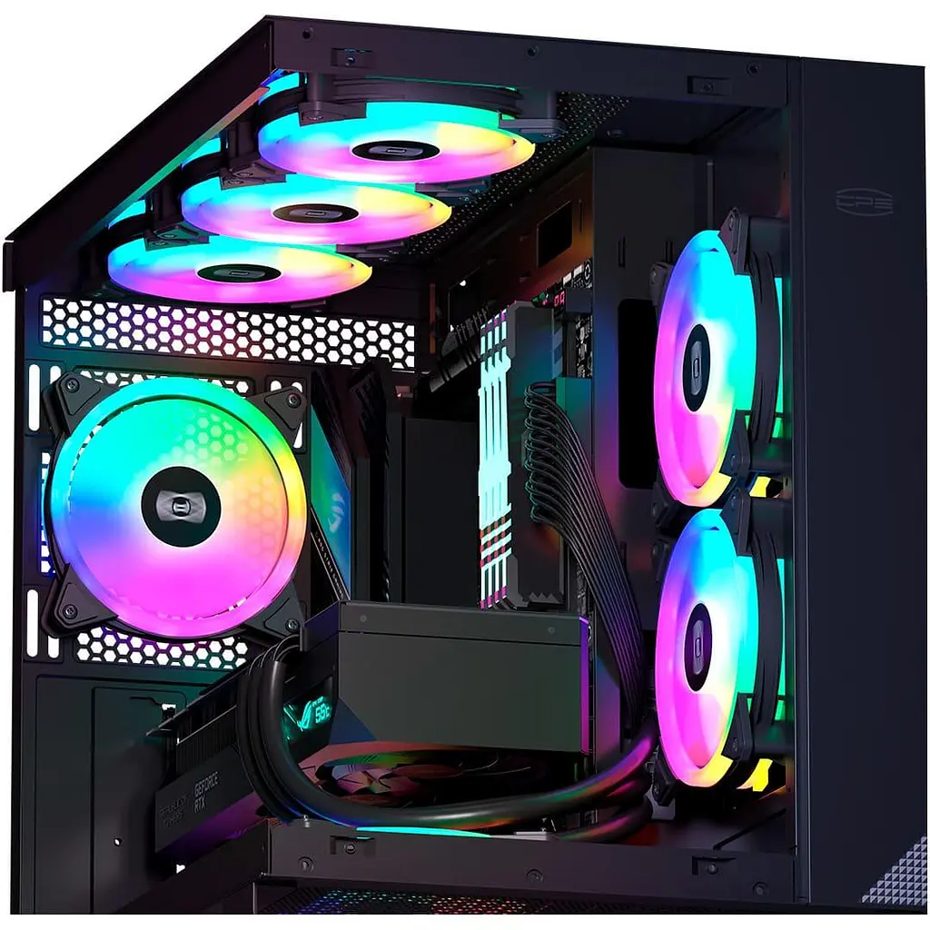 Комплект вентиляторів PcCooler F3 T120 120мм ARGB BK 3IN1 (F3 T120 ARGB BK 3IN1) - фото 6
