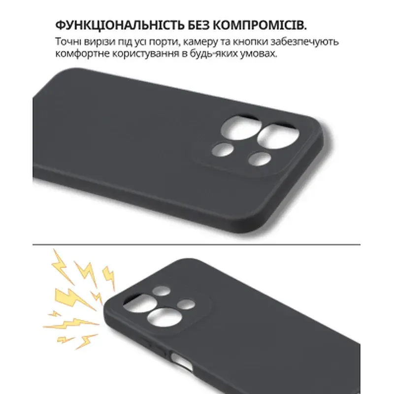 Чохол до мобільного телефона BeCover Silicone Poco C85 4G Black (714675) - фото 4