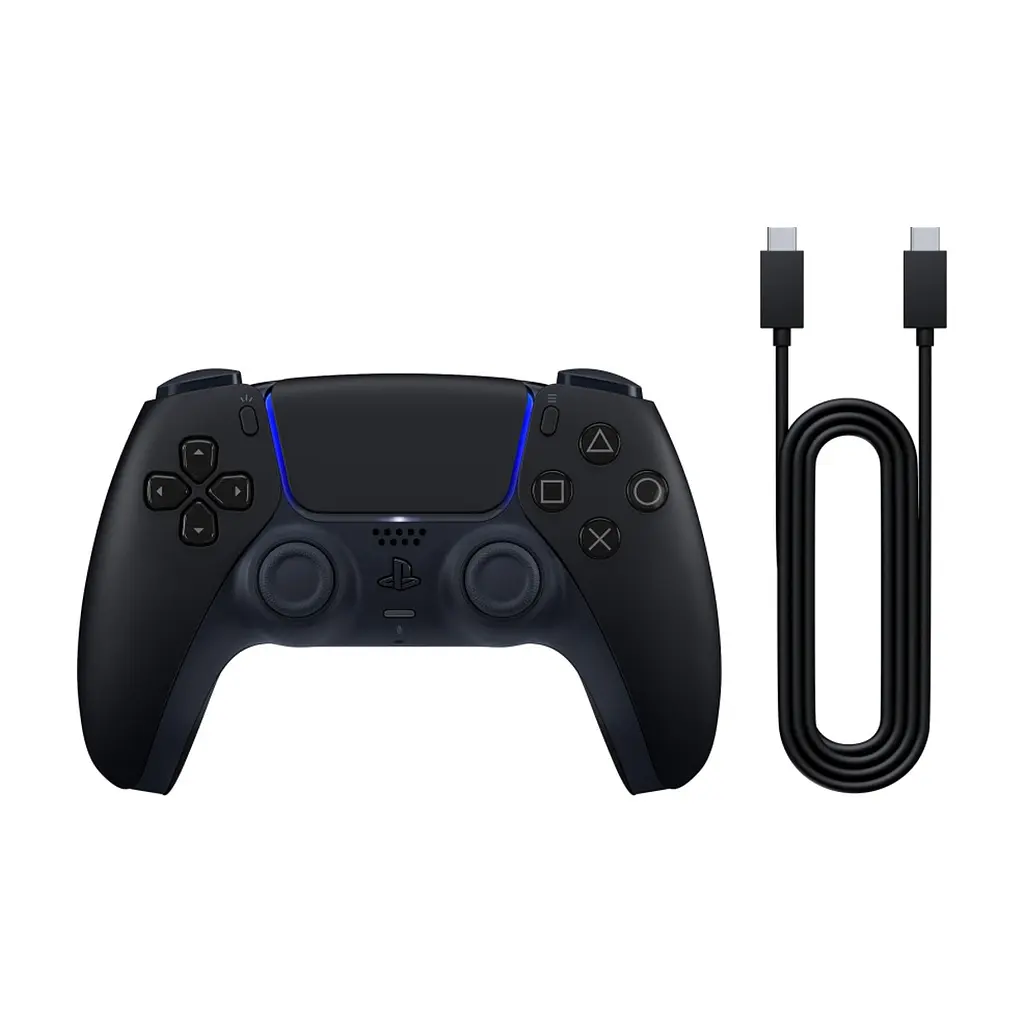 Геймпад Sony Playstation DualSense Bluetooth PS5 Midnight Black (USB-C кабель) (1000051651) - фото 2