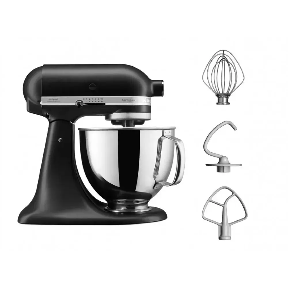 Кухонна машина KitchenAid Artisan 4,8 л 5KSM125EBM з відкидним блоком матовий чорний - фото 2