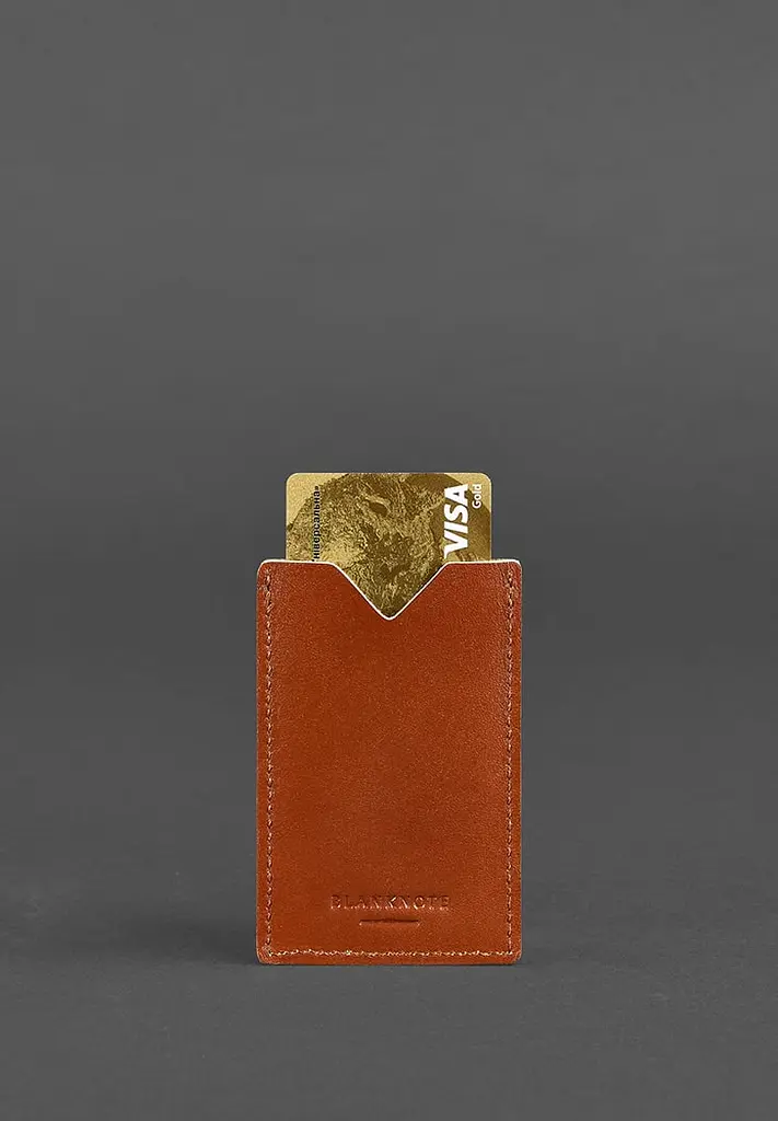 Кожаный кард-кейс 8.0 светло-коричневый - фото 5