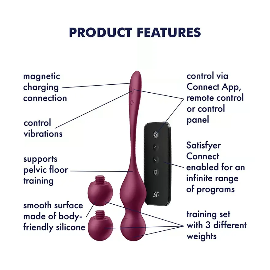 Вагінальні кульки Satisfyer Love Birds Vary (App) - фото 4