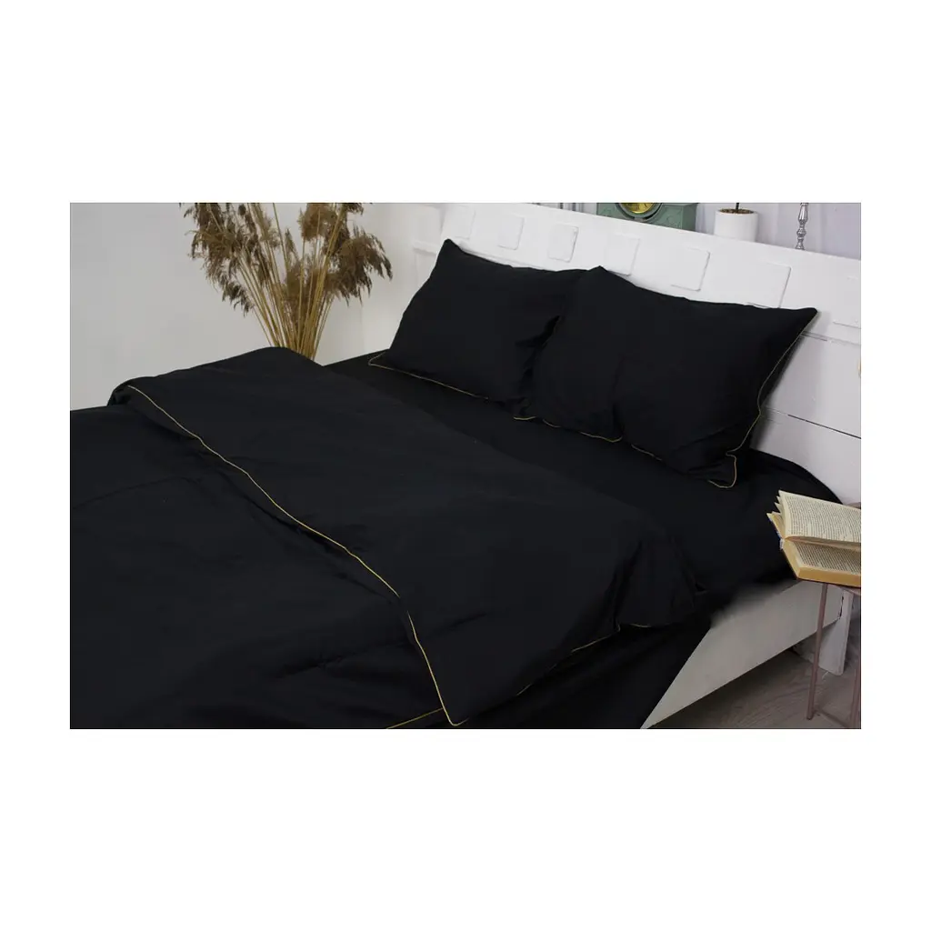 Постільна білизна MirSon Сатин Premium Corner Black Pearl 160x220 (2200001484344) - фото 3