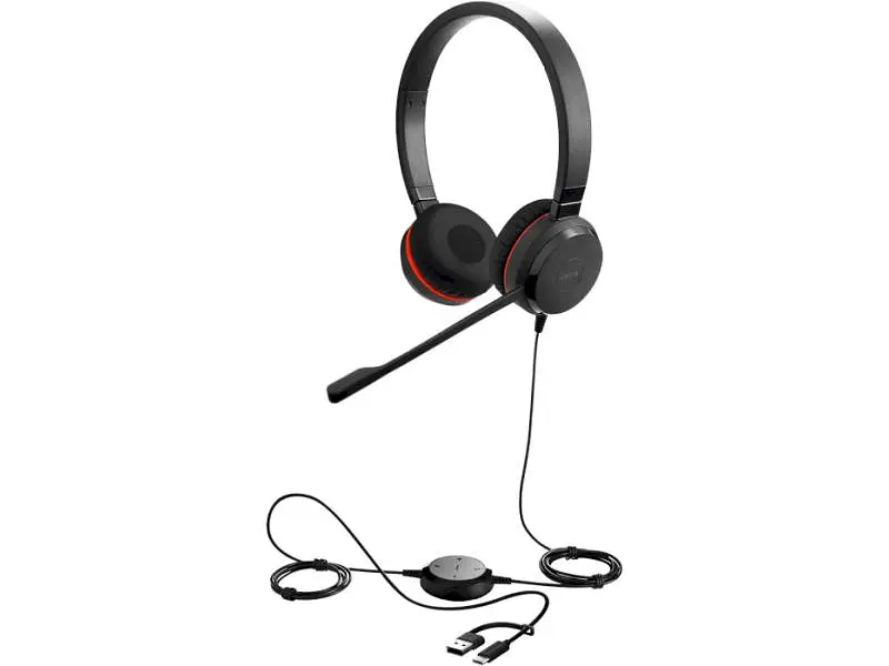 Навушники з мікрофоном Jabra Evolve 30 II USB-C/A Stereo MS Black (5399-823-369) - фото 2