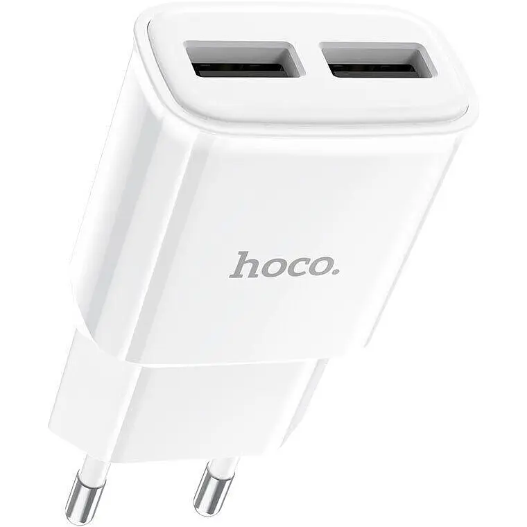 Мережевий зарядний пристрій Hoco C88A 2-USB White [112160] - фото 2