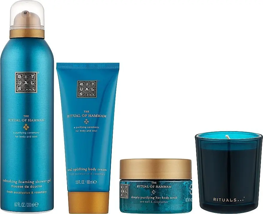Набір The Ritual Of Hammam (sh/gel 200ml + b/cr 100ml + b/scr 125gr + Candle 140gr) - фото 2