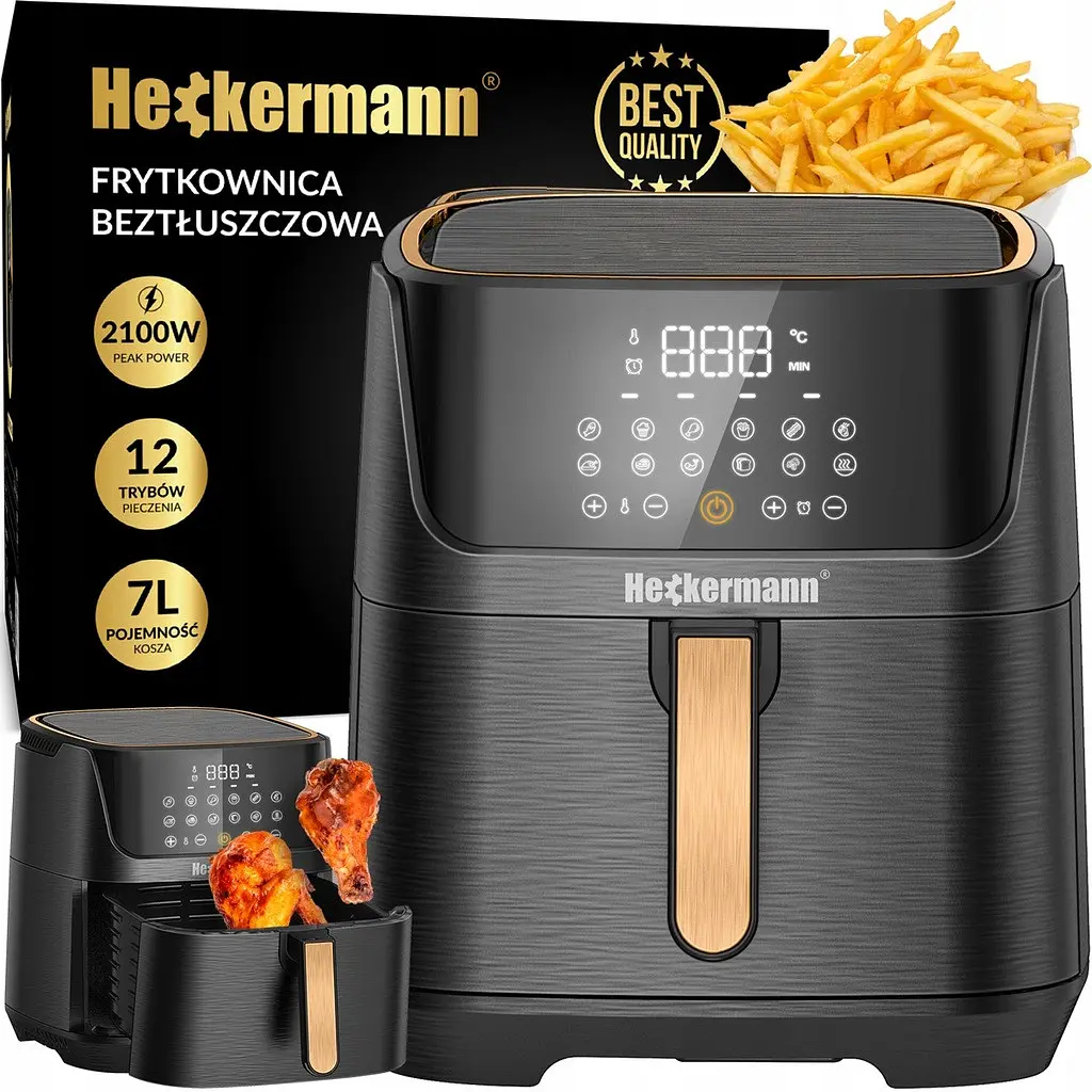 Аэрогриль Аэрофритюрница Heckermann HF 8850 7л - фото 2